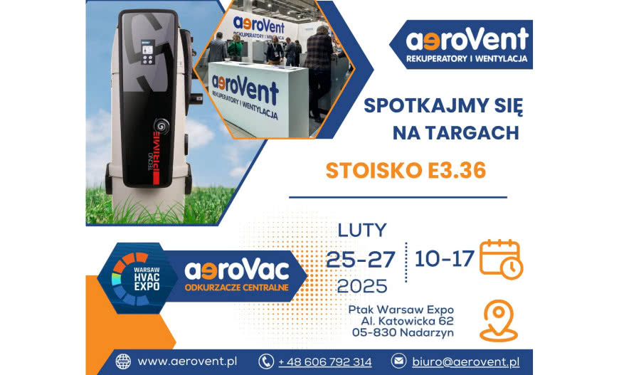AeroVent na targach Warsaw HVAC Expo 2025 w Nadarzynie